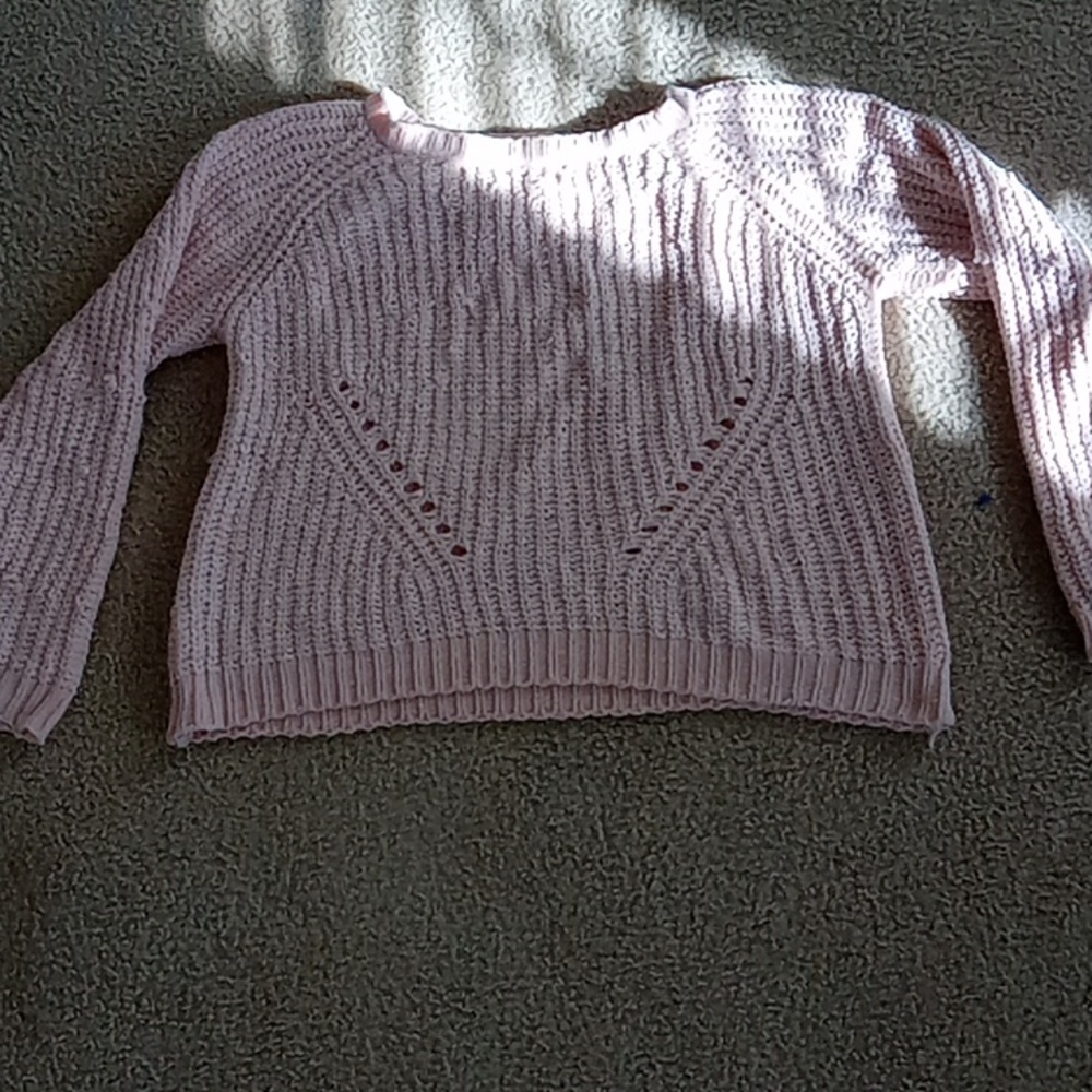 POOF New York Pink Long Sleeve Sweater
